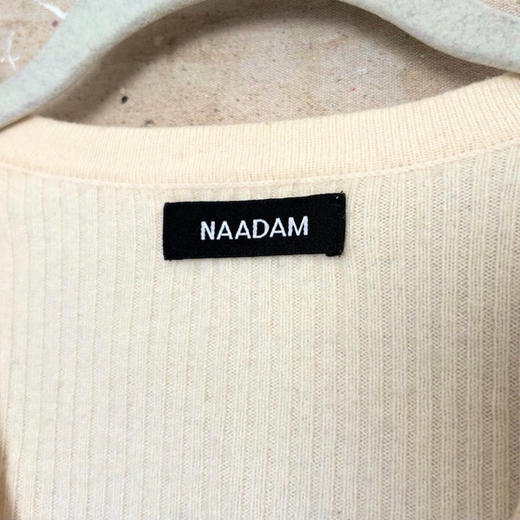 Naadam Cashmere Ribbed Cropped Cardigan - Picture 3 of 5